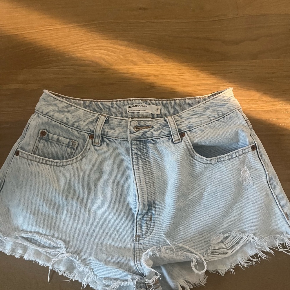 Garage Light Blue Jean Shorts